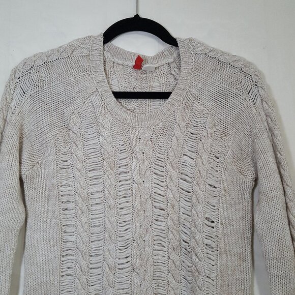 Divided H&M cable knit sweater ivory size S - Picture 3 of 7